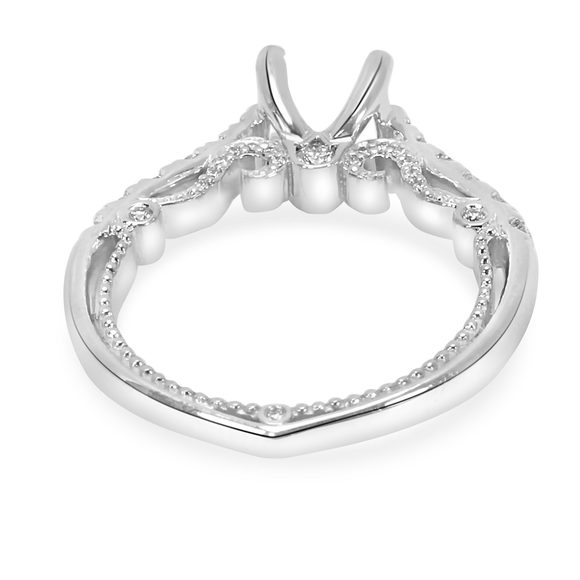 Verragio Insignia Diamond Engagement Ring Setting in 18K White Gold 0.62 CTW - Picture 4 of 4